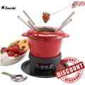 Sarchi 1.6QT Ensemble de fondue en fonte avec revêtement émaillé